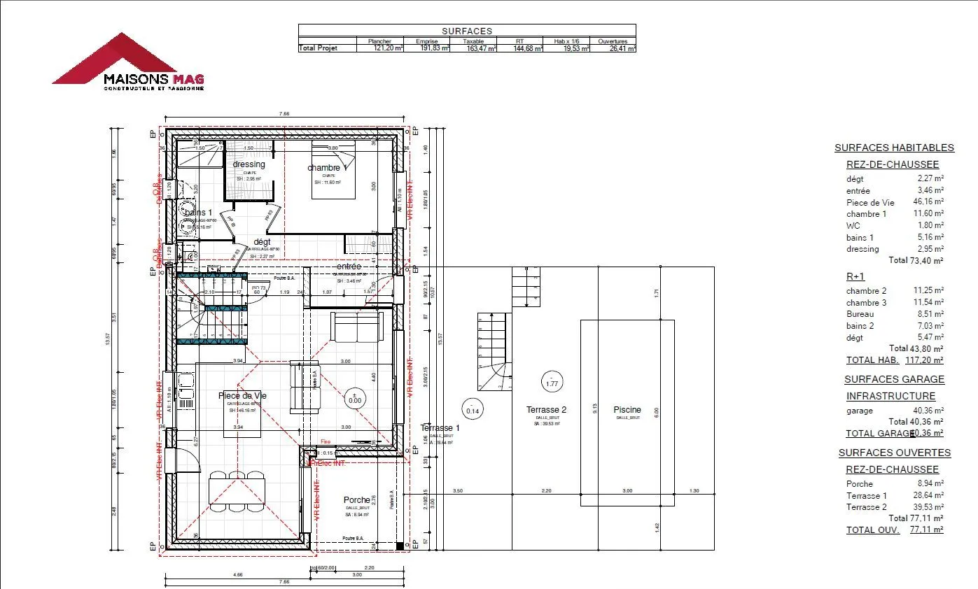Maison neuve 118 m² à Chanonat (63450)