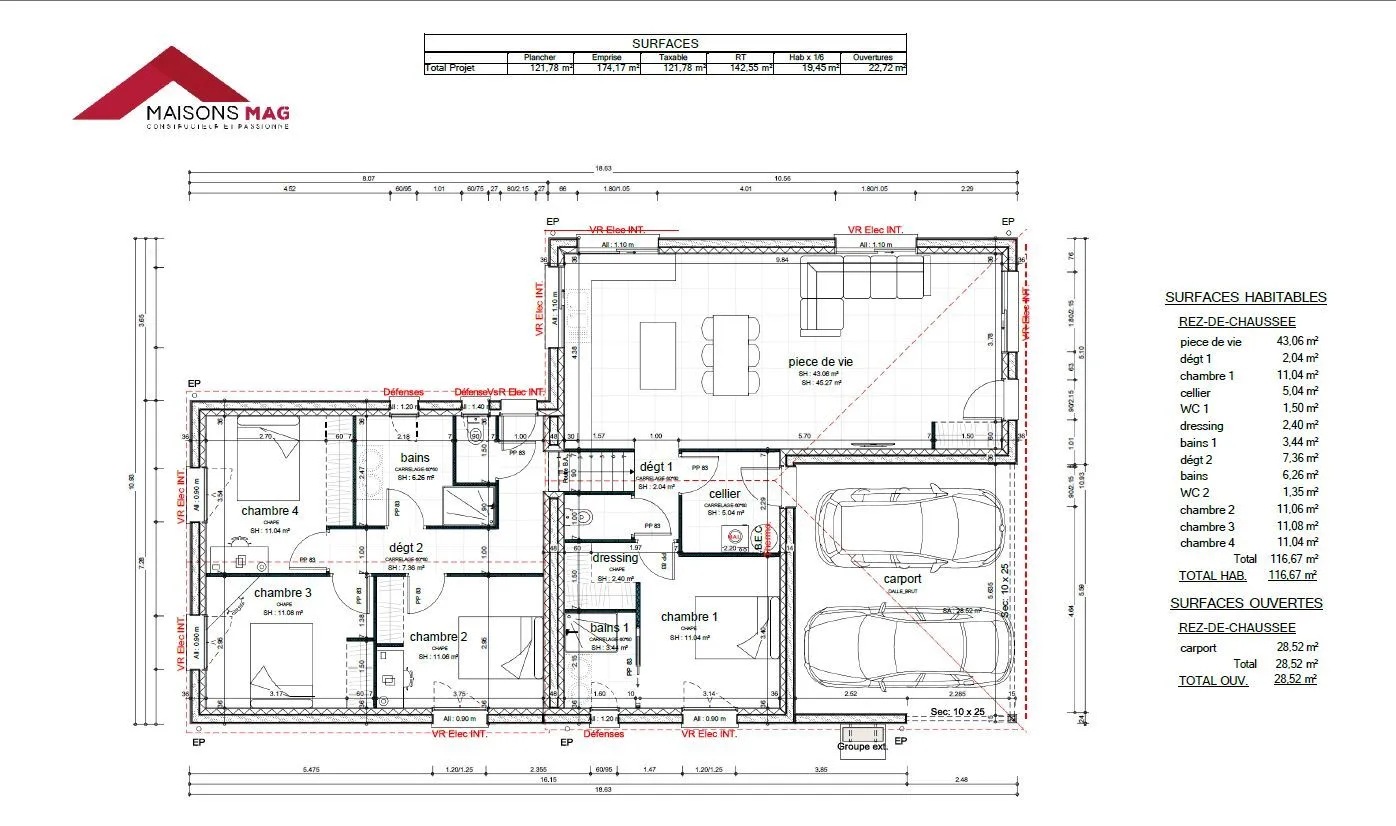 Maison neuve 116 m² à Romagnat (63540)