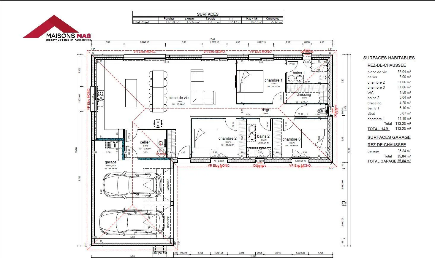 Maison neuve 113 m² à Bromont-Lamothe (63230)