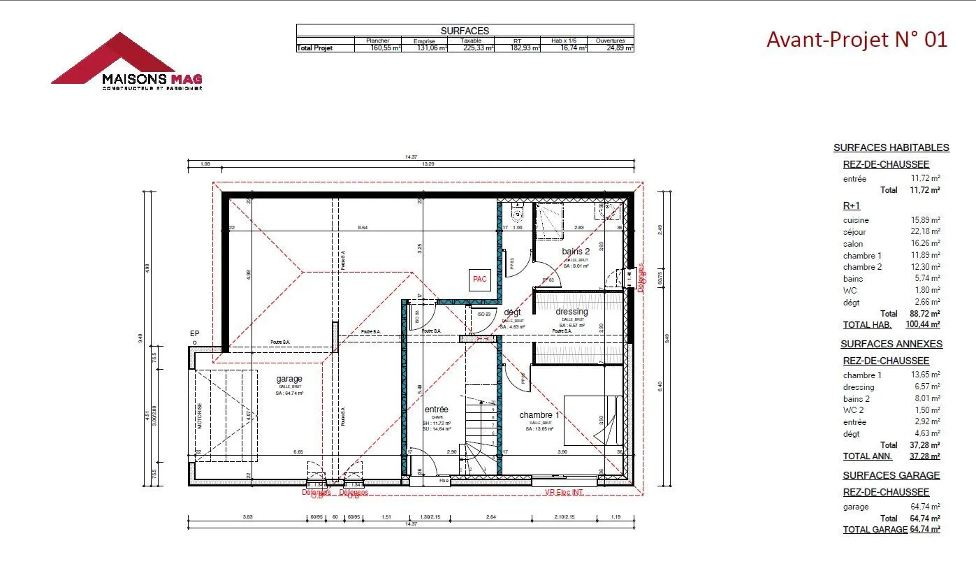 Maison neuve 137 m² à Chanonat (63450)