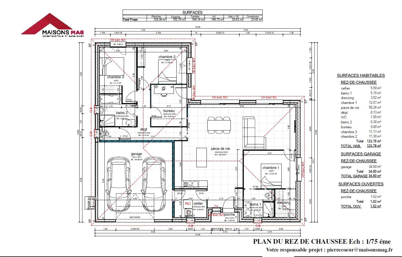 Maison neuve 123 m² à Aurières (63210)