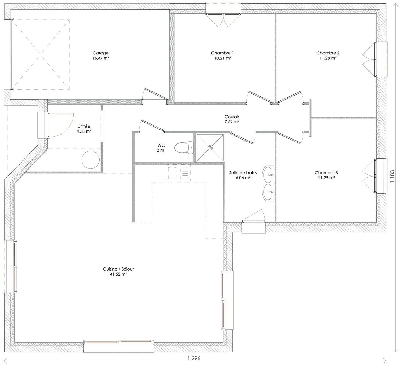 Maison neuve 93 m² à Authon-Ébéon (17770)