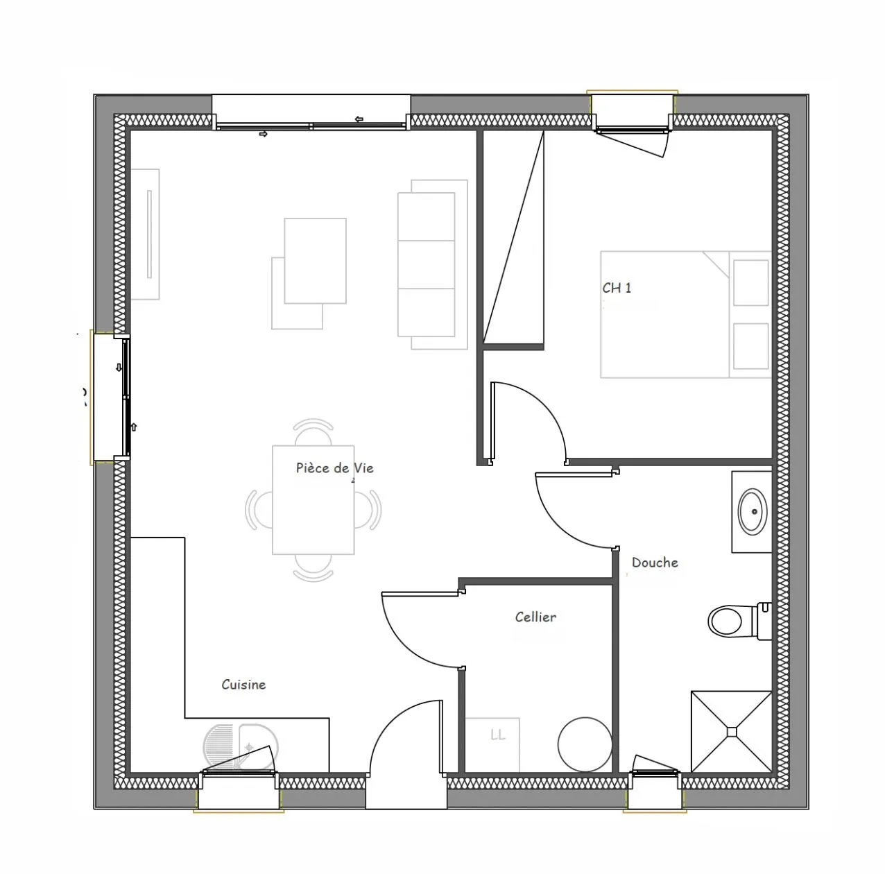 Maison neuve 49 m² à Aubigny (85430)