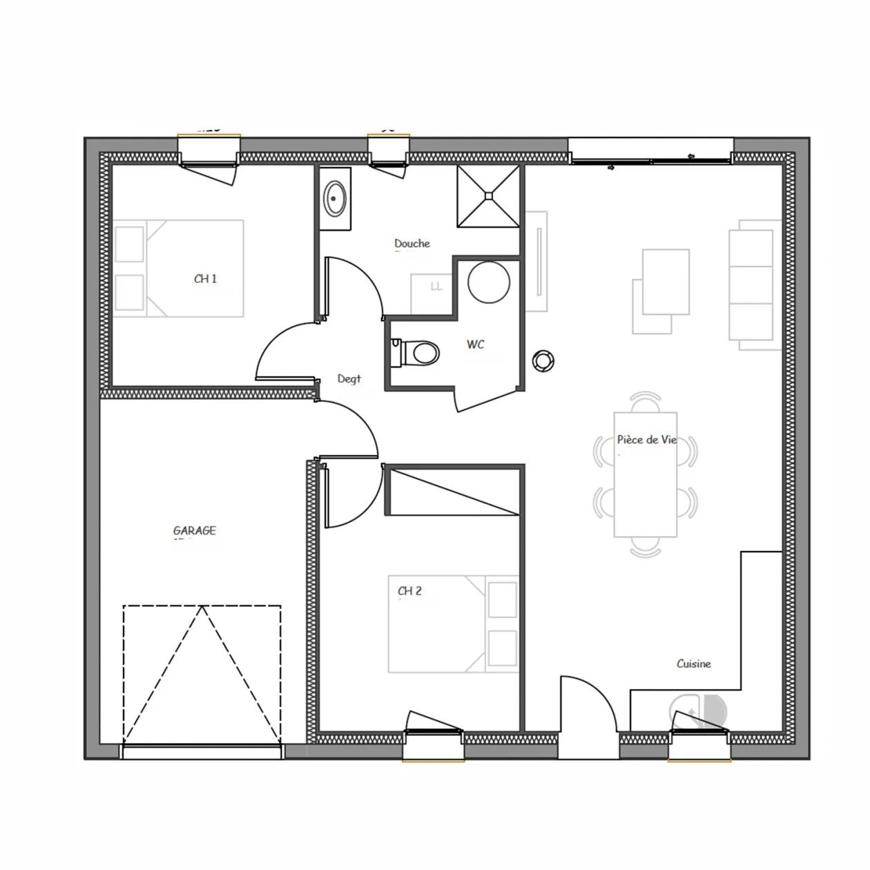 Maison neuve 63 m² à L'Aiguillon-sur-Mer (85460)