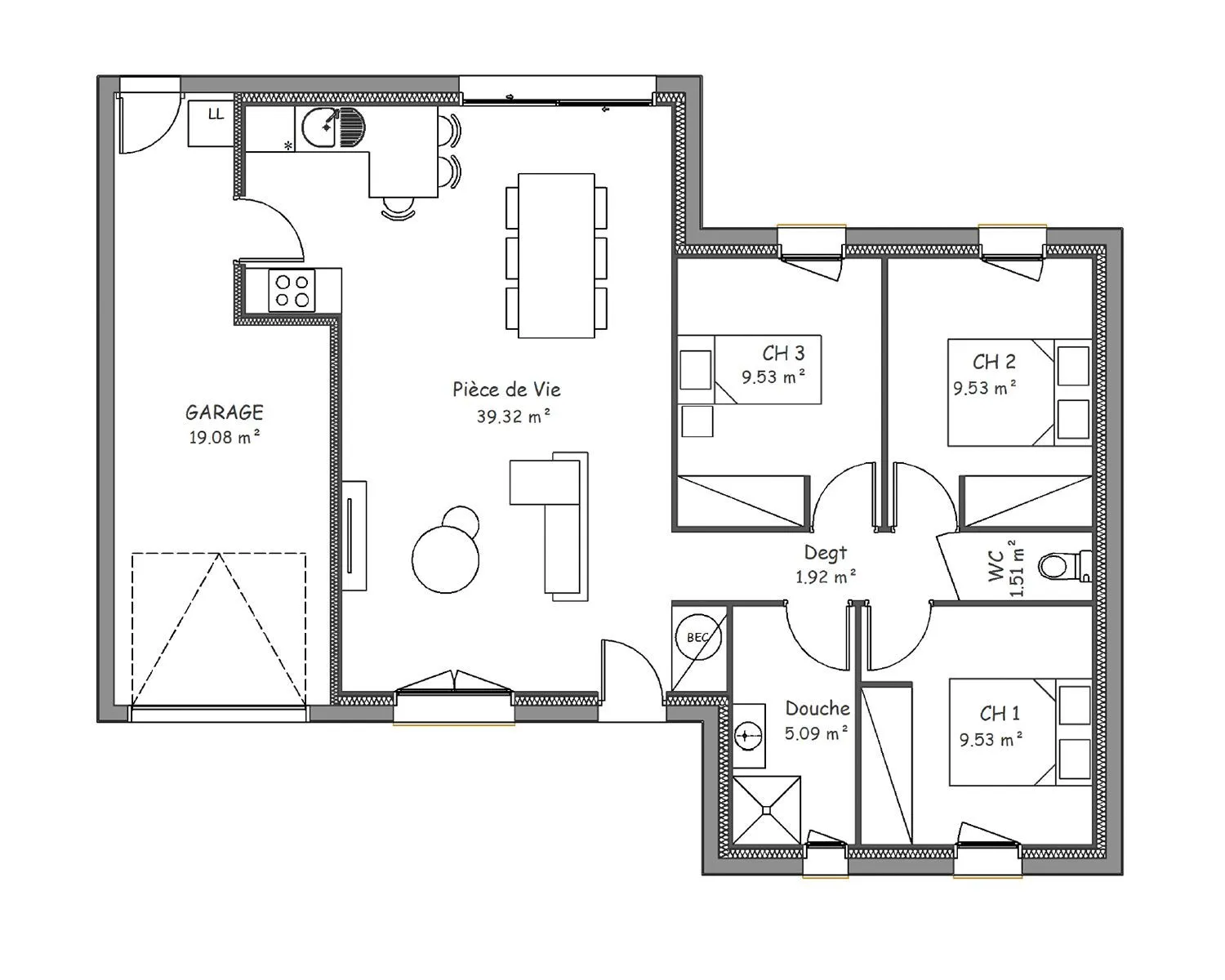 Maison neuve 76 m² à Château-d'Olonne (85180)