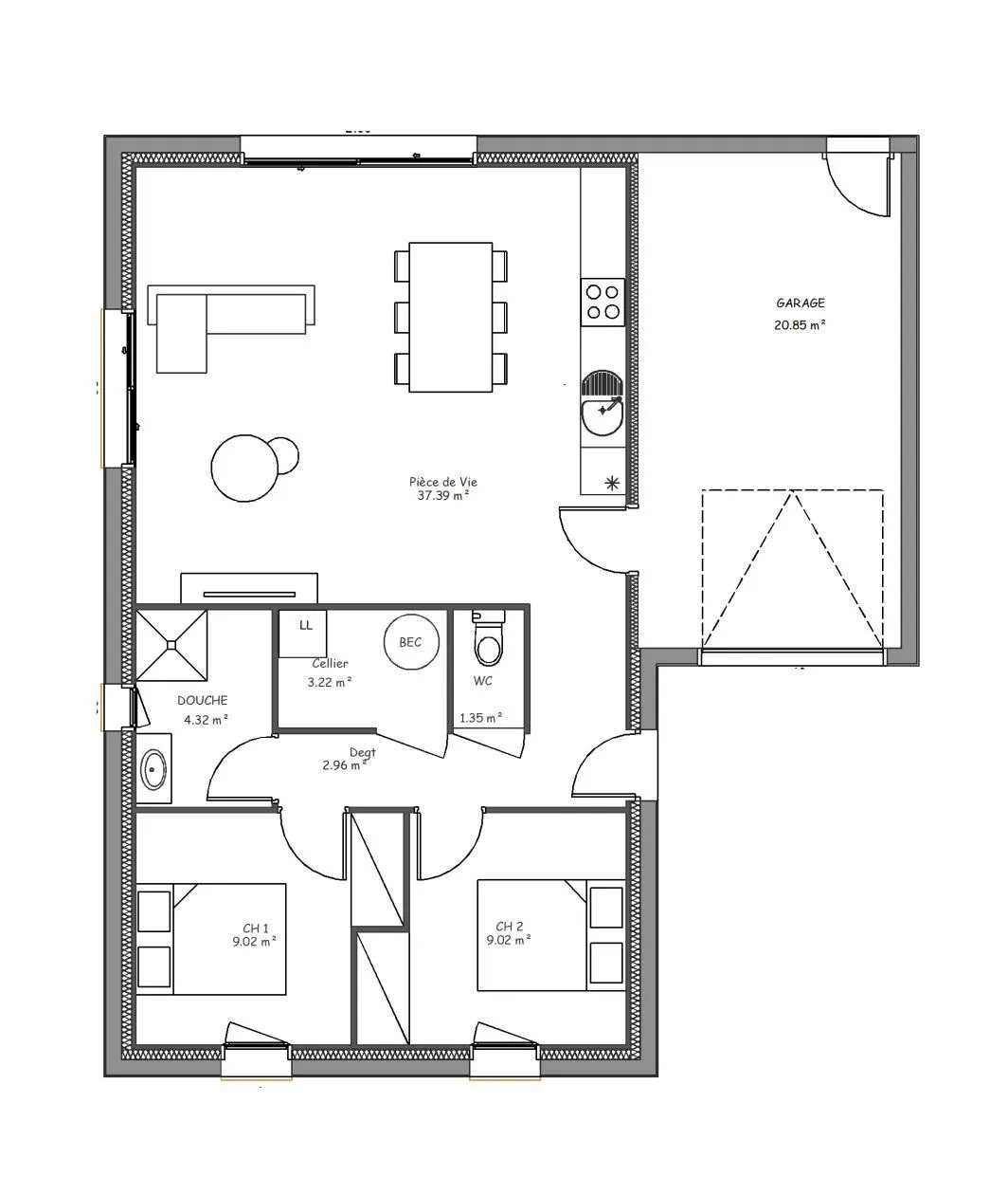 Maison neuve 67 m² à Bretignolles-sur-Mer (85470)