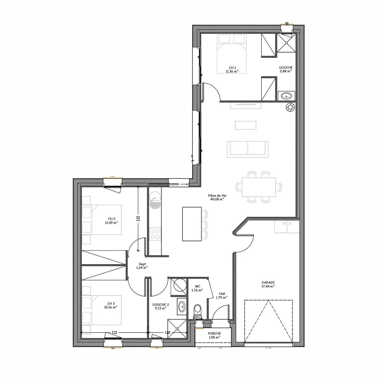 Maison neuve 85 m² à Givrand (85800)