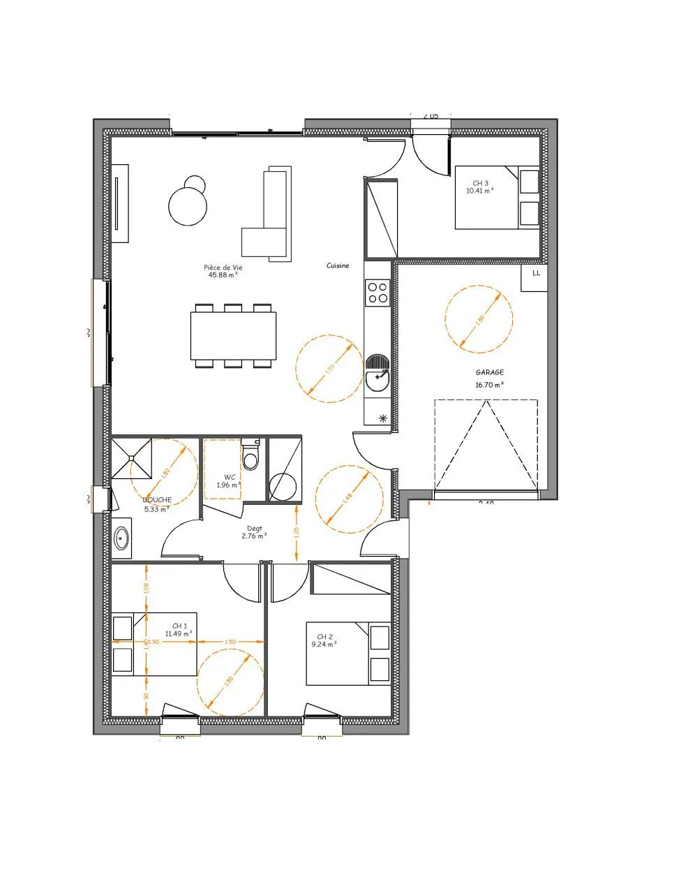 Maison neuve 87 m² à Saint-Julien-des-Landes (85150)