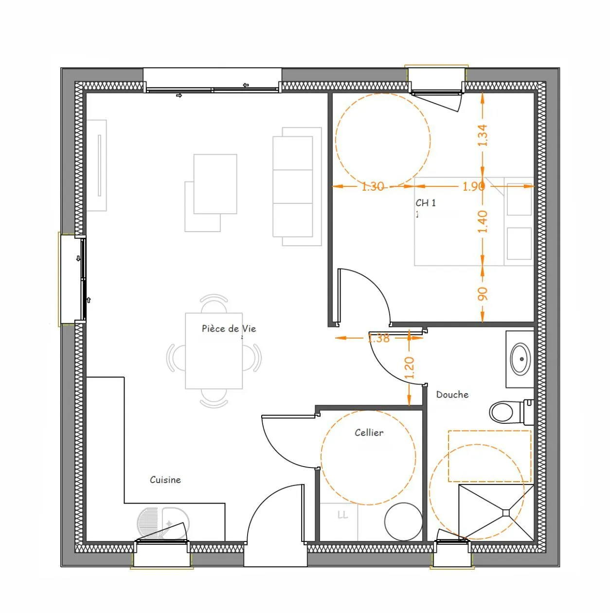Maison neuve 49 m² au Bernard (85560)