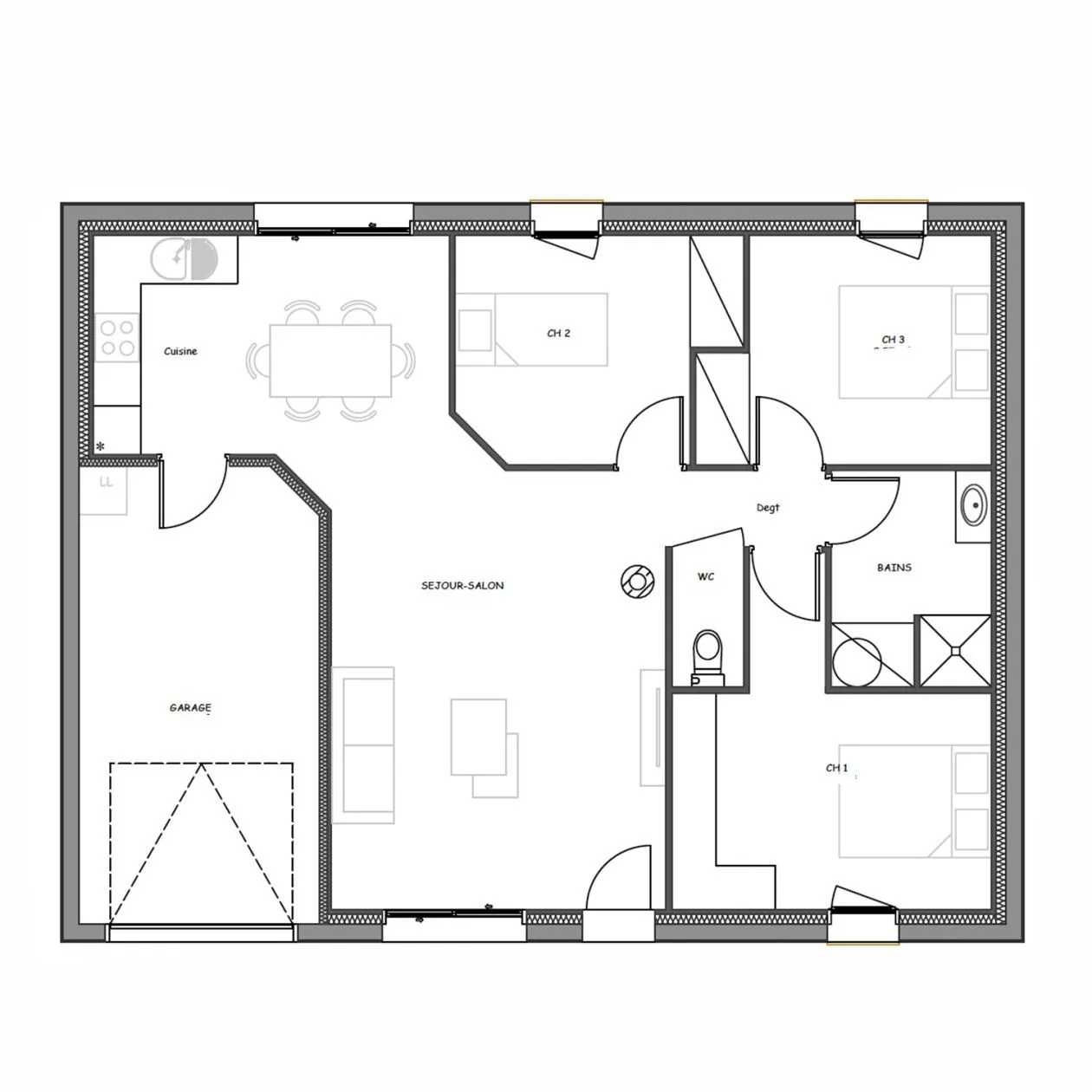 Maison neuve 76 m² à L'Île-d'Olonne (85340)