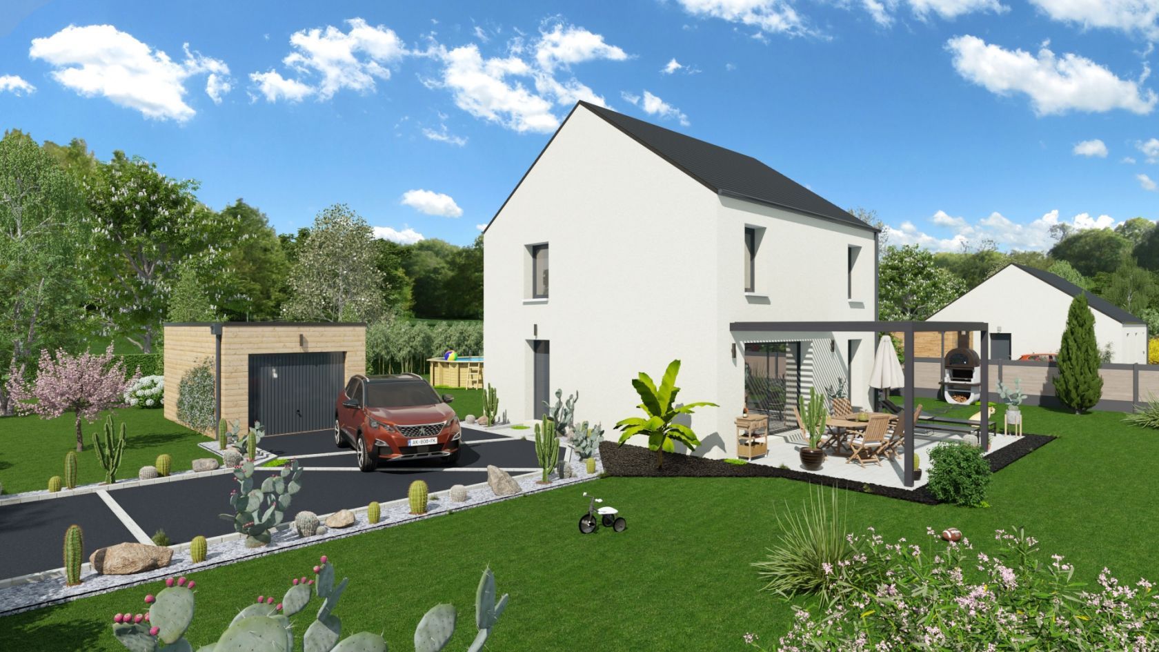 Optima 90 R+1, modèle de maison Maisons BEBIUM - Puy-de-Dôme