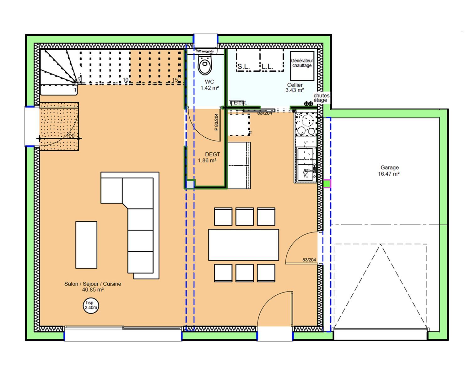 Maison neuve 93 m² à Verson (14790)