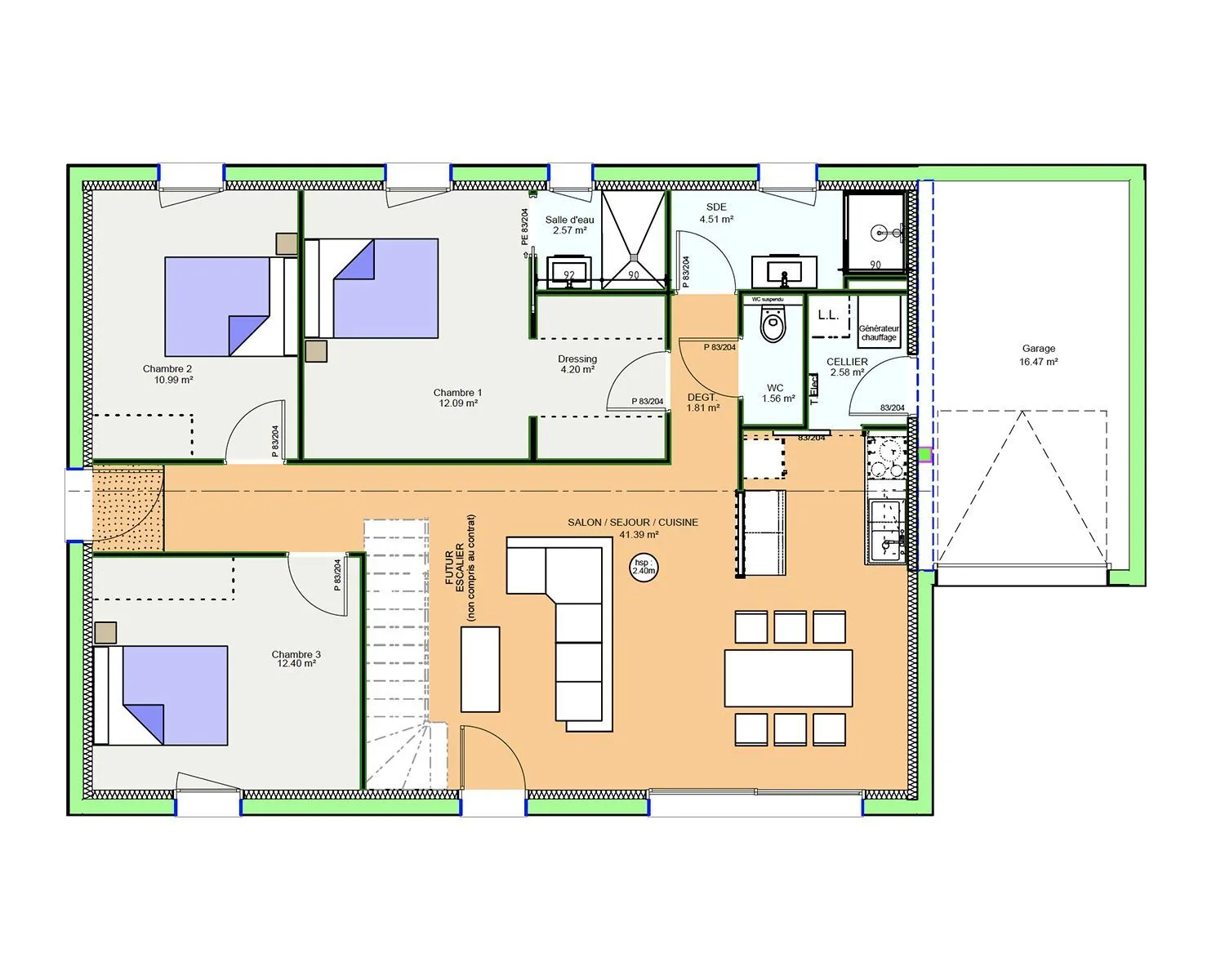 Maison neuve 94 m² à Issoire (63500)