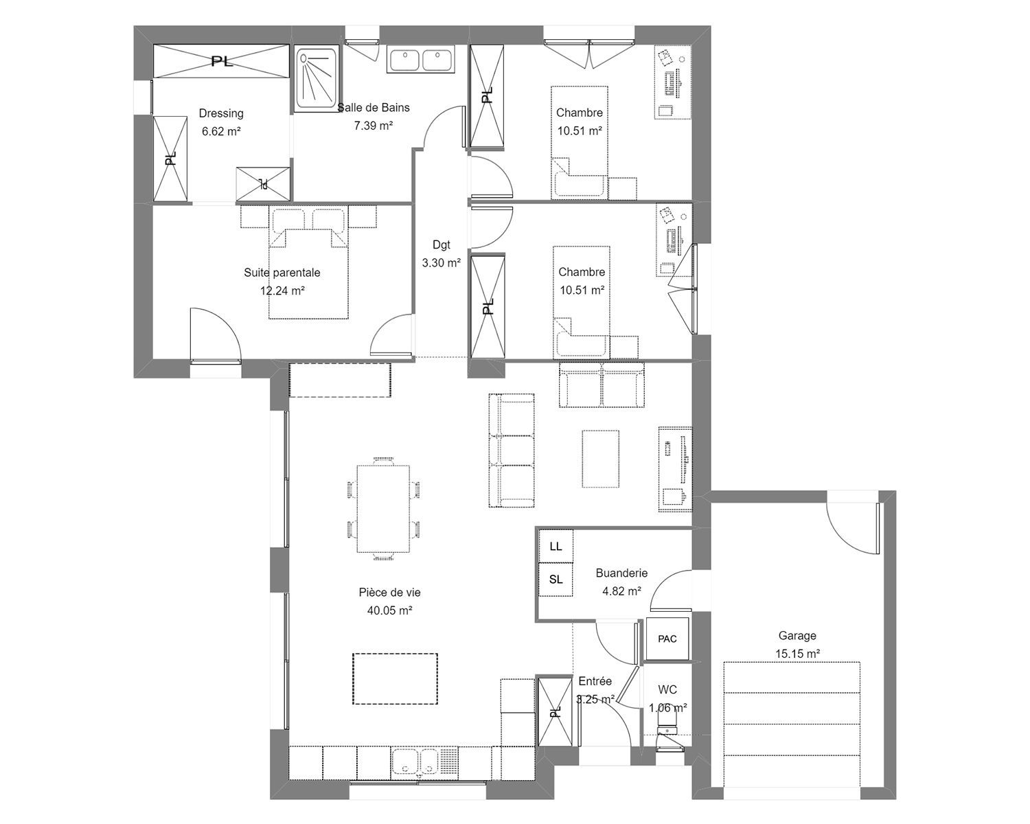 Maki 3ch 100 — modèle de maison