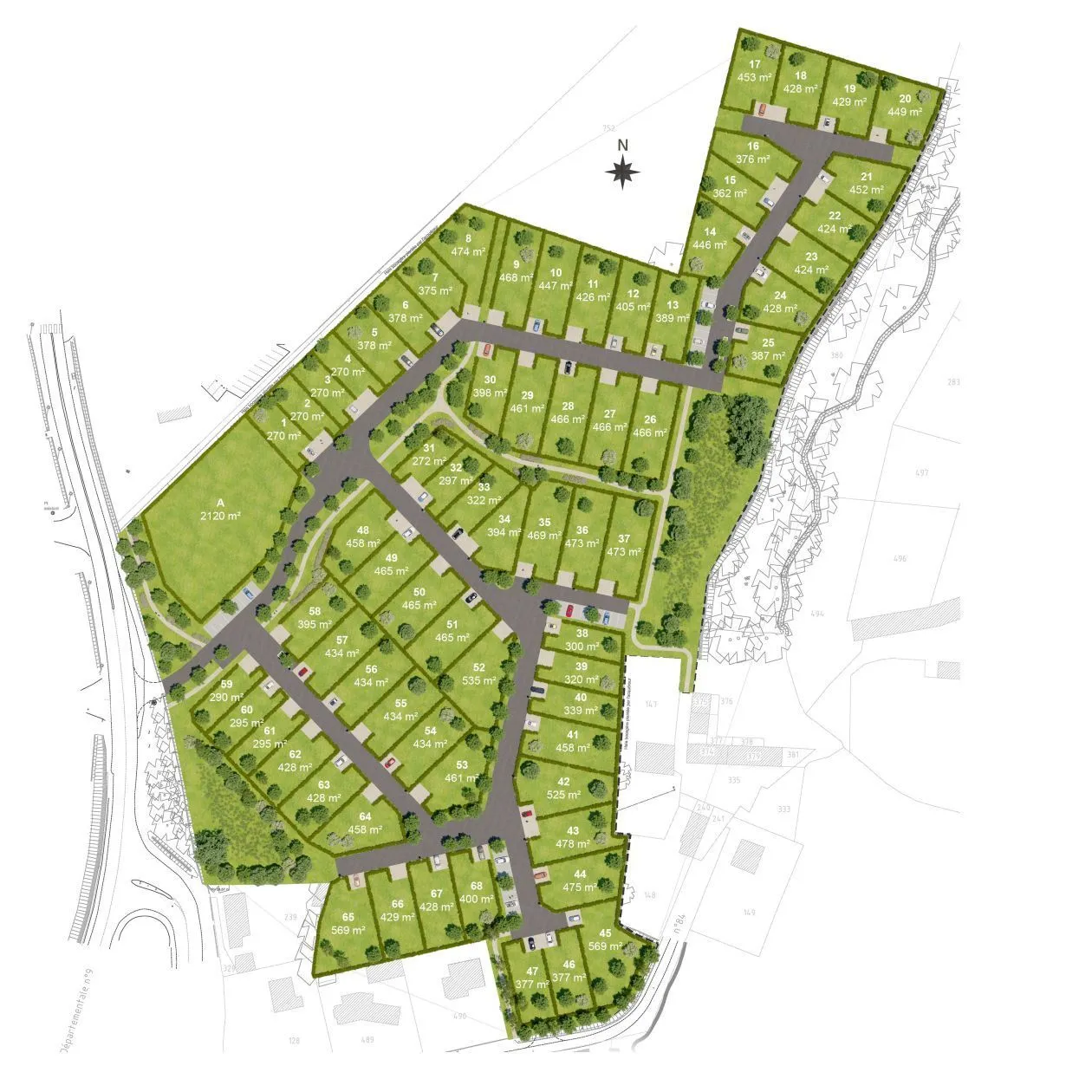 Terrain à bâtir 473 m² à Kervignac (56700)