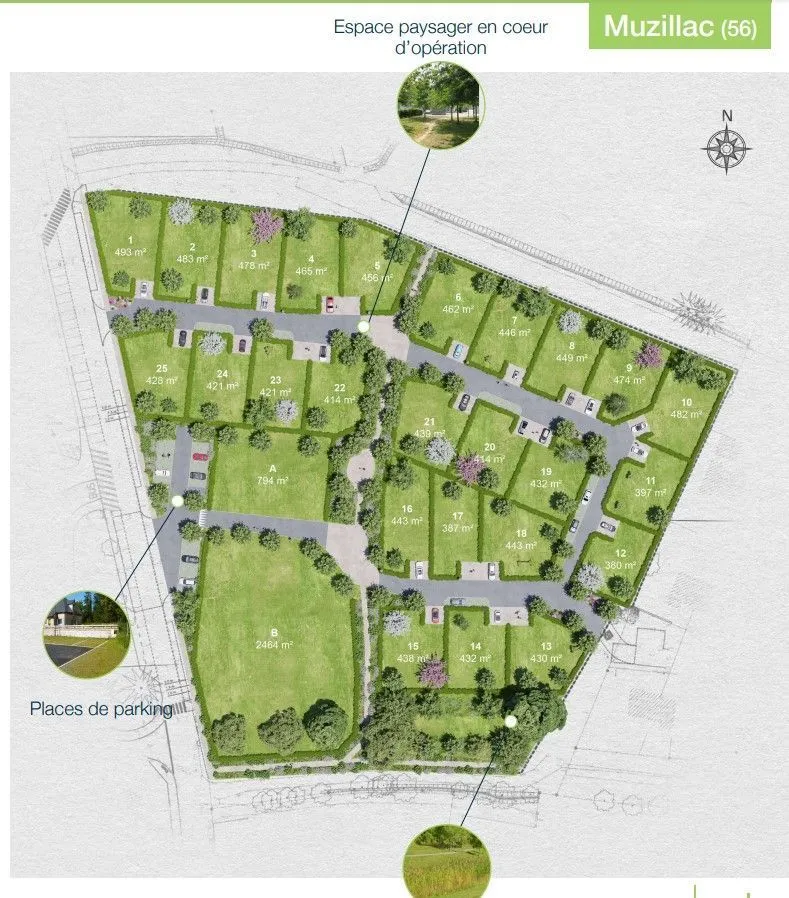 Terrain à bâtir 446 m² à Muzillac (56190)