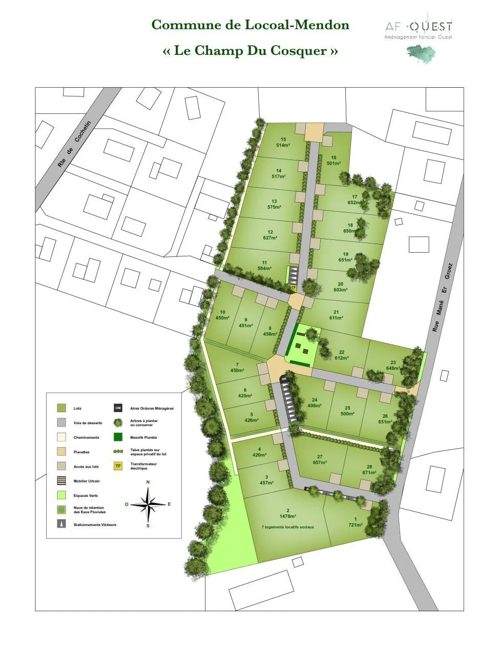 Terrain à bâtir 650 m² à Locoal-Mendon (56550)