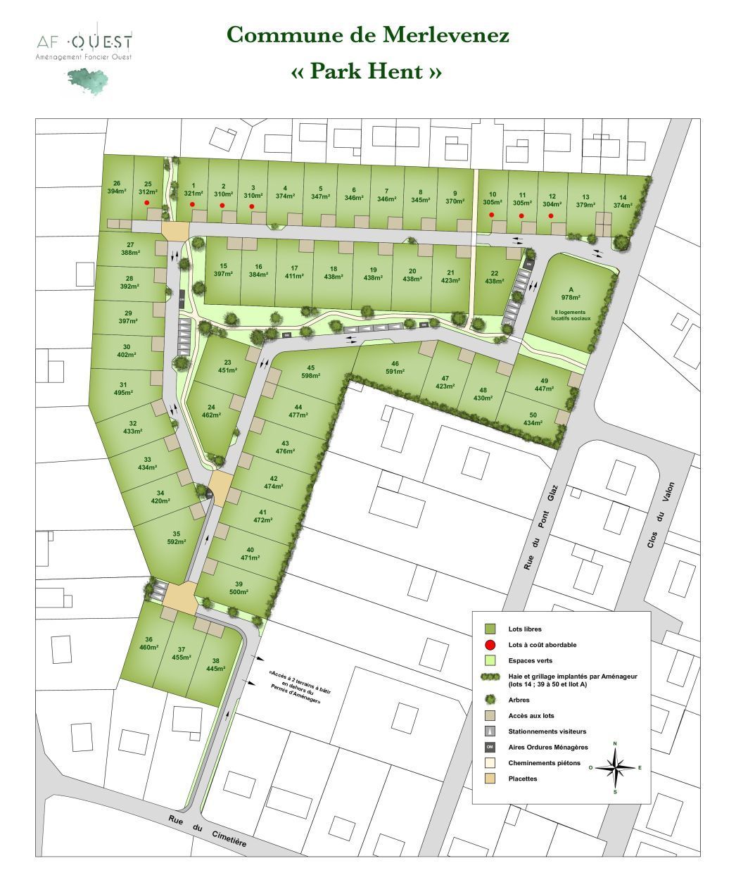 Terrain à bâtir 430 m² à Merlevenez (56700)