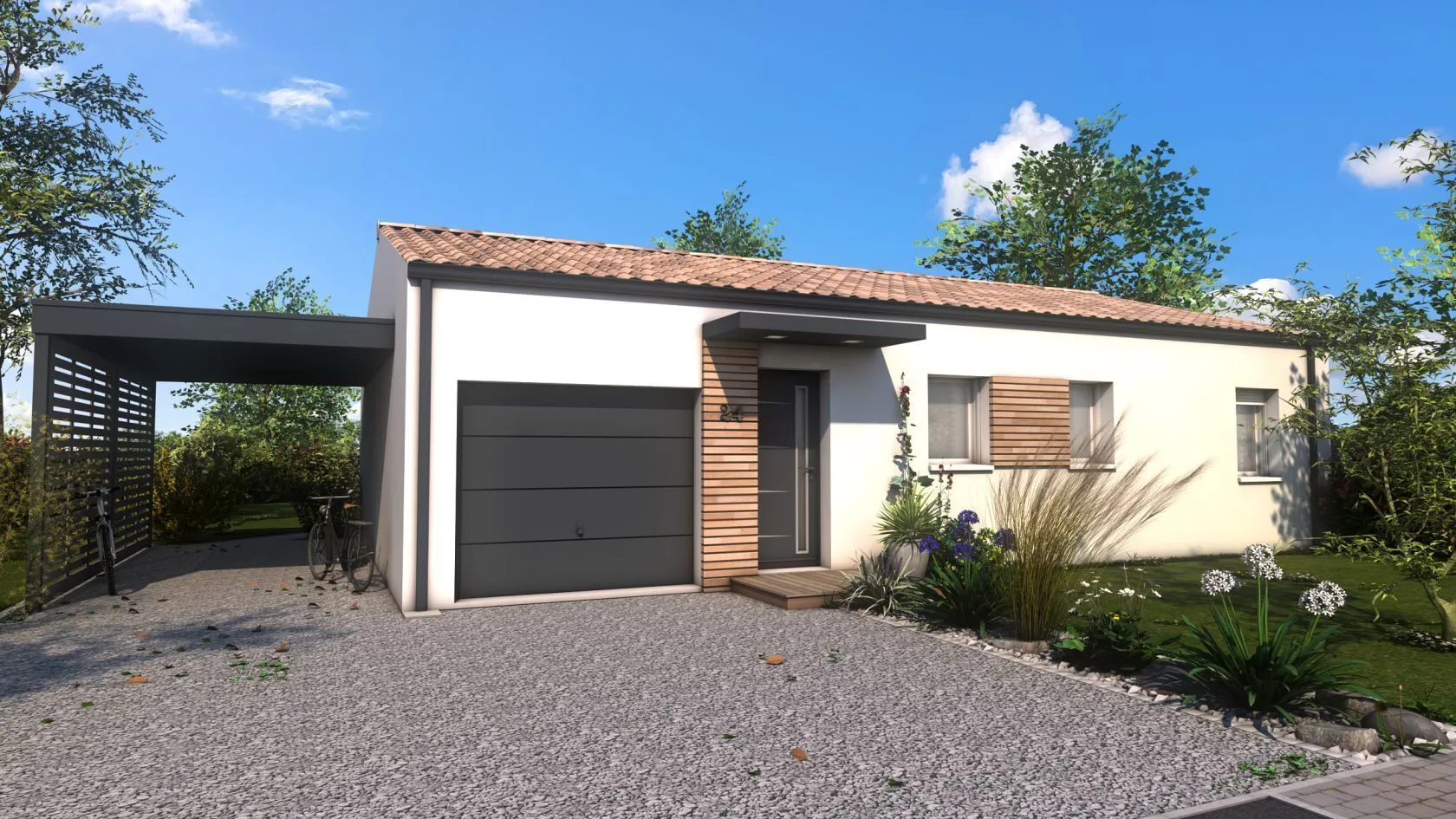 Maison neuve 80 m² à Saint-Sever-de-Saintonge (17800)