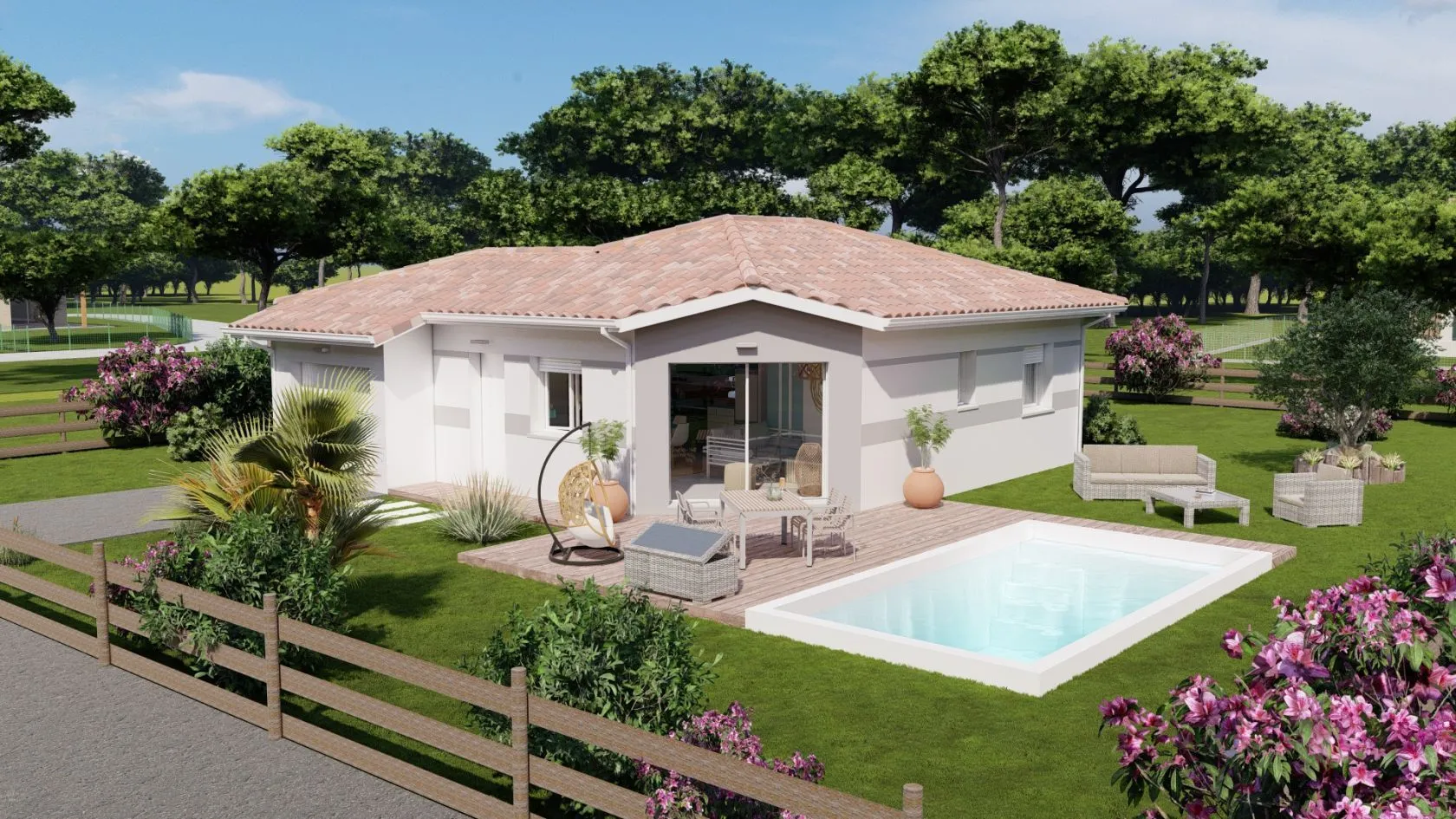 Maison neuve 60 m² à Villeneuve-de-Marsan (40190)