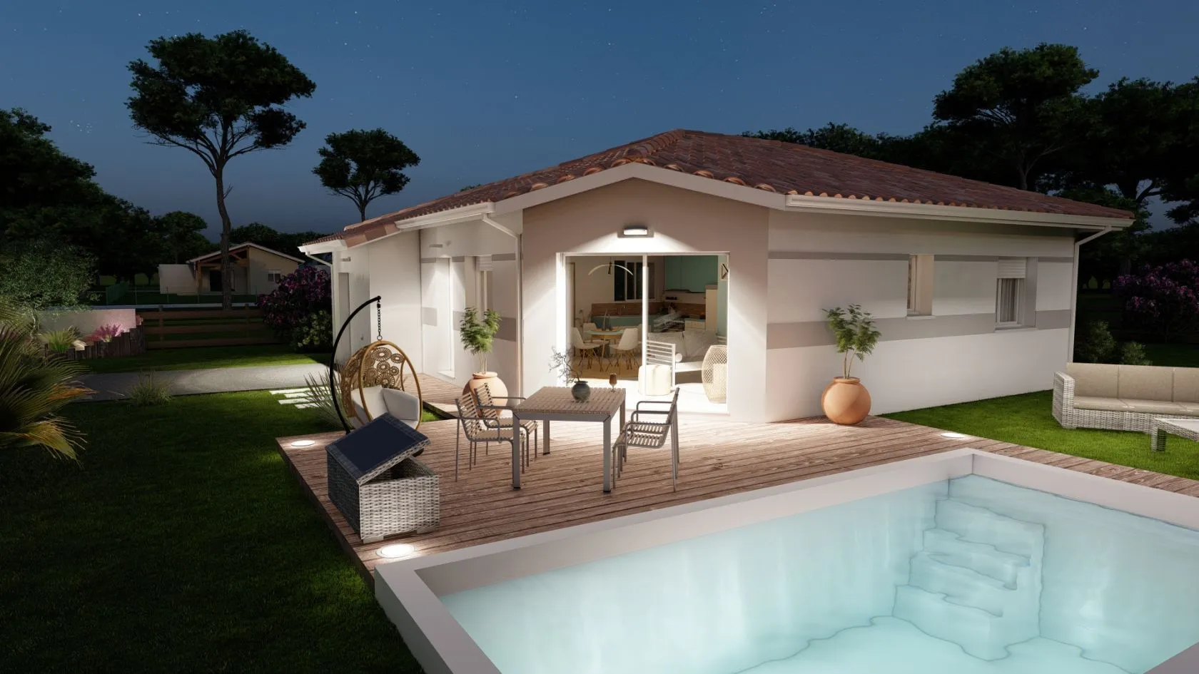 Maison neuve 60 m² à Villeneuve-de-Marsan (40190)