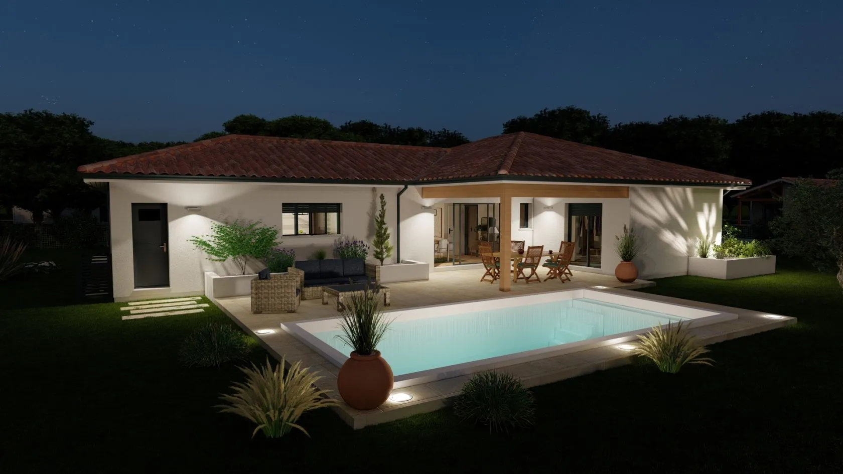 Maison neuve 112 m² à Saint-Avit (40090)