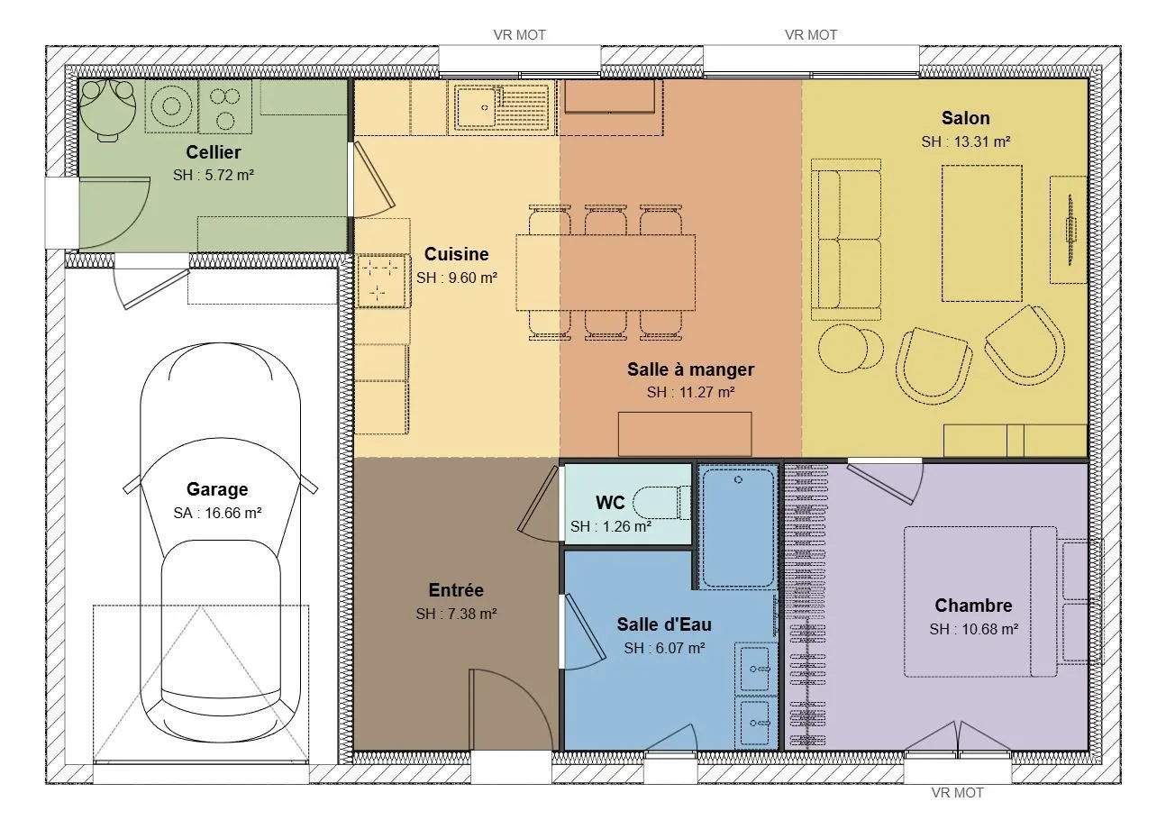 Maison neuve 66 m² à Yzeure (03400)