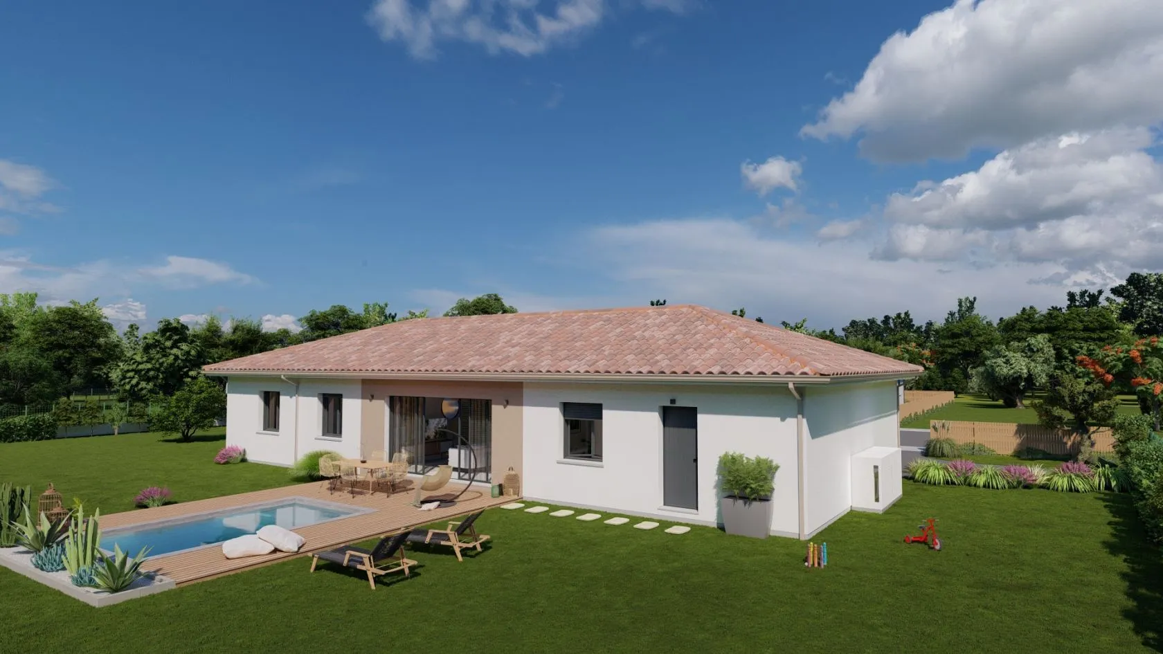 Maison neuve 128 m² à Roquefort (40120)
