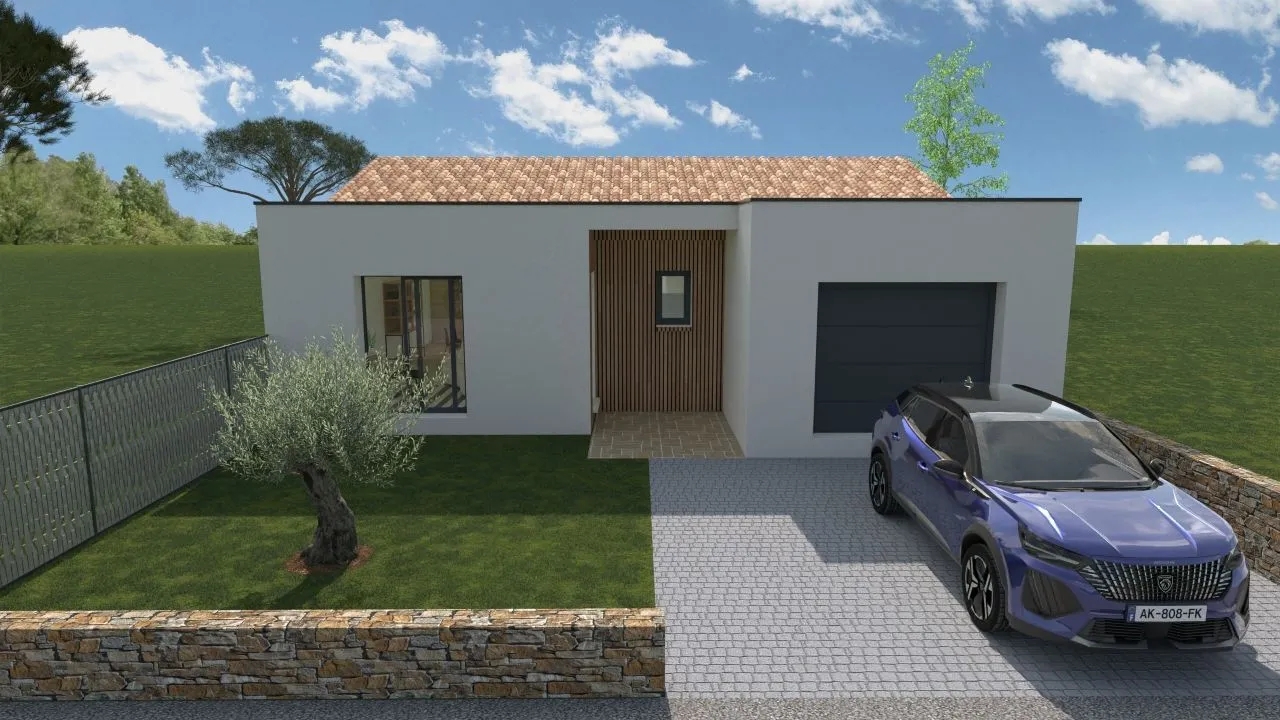 Maison 2 chambres + Garage — modèle de maison