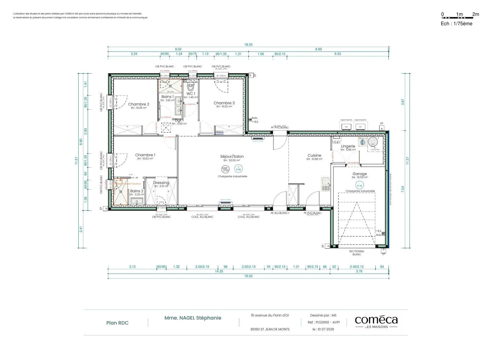 Maison neuve 95 m² à Saint-Jean-de-Monts (85160)