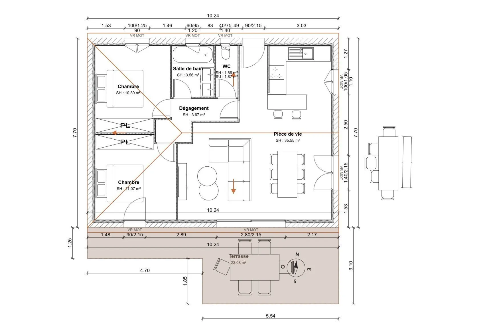 Maison neuve 67 m² à Rognac (13340)