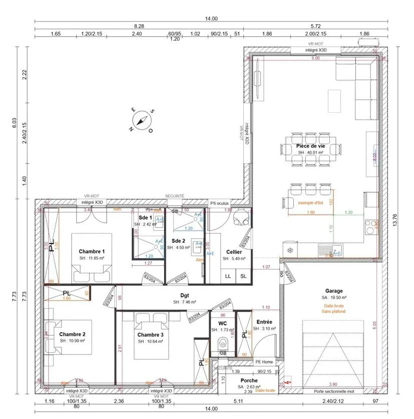 Maison neuve 98 m² à Médis (17600)