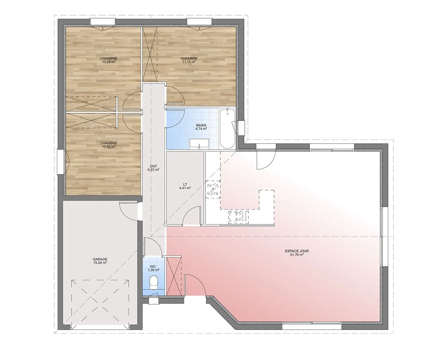 Maison neuve 99 m² à Apt (84400)