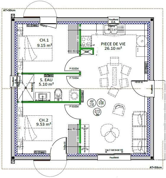 Maison neuve 49 m² à Pontenx-les-Forges (40200)
