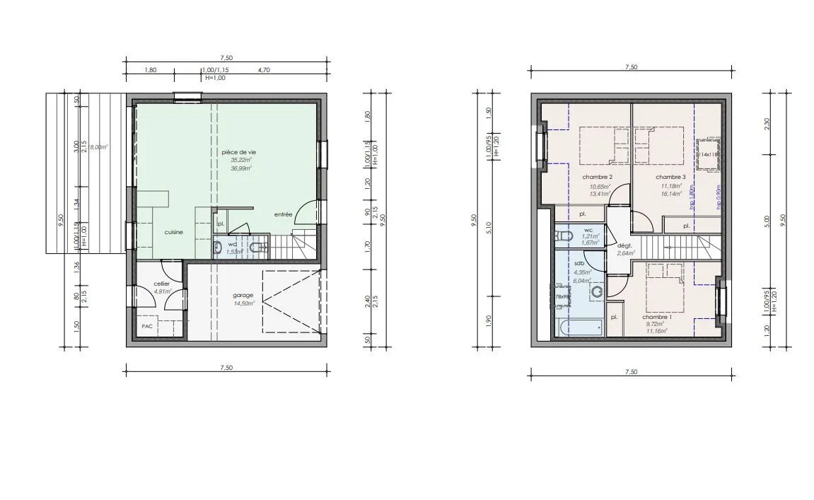 Maison neuve 83 m² à Muzillac (56190)