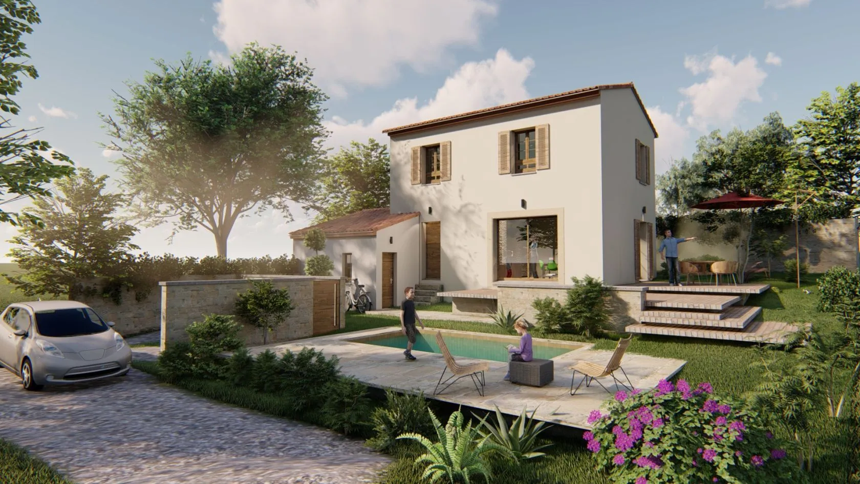 Maison neuve 80 m² à Saint-Bauzille-de-Montmel (34160)