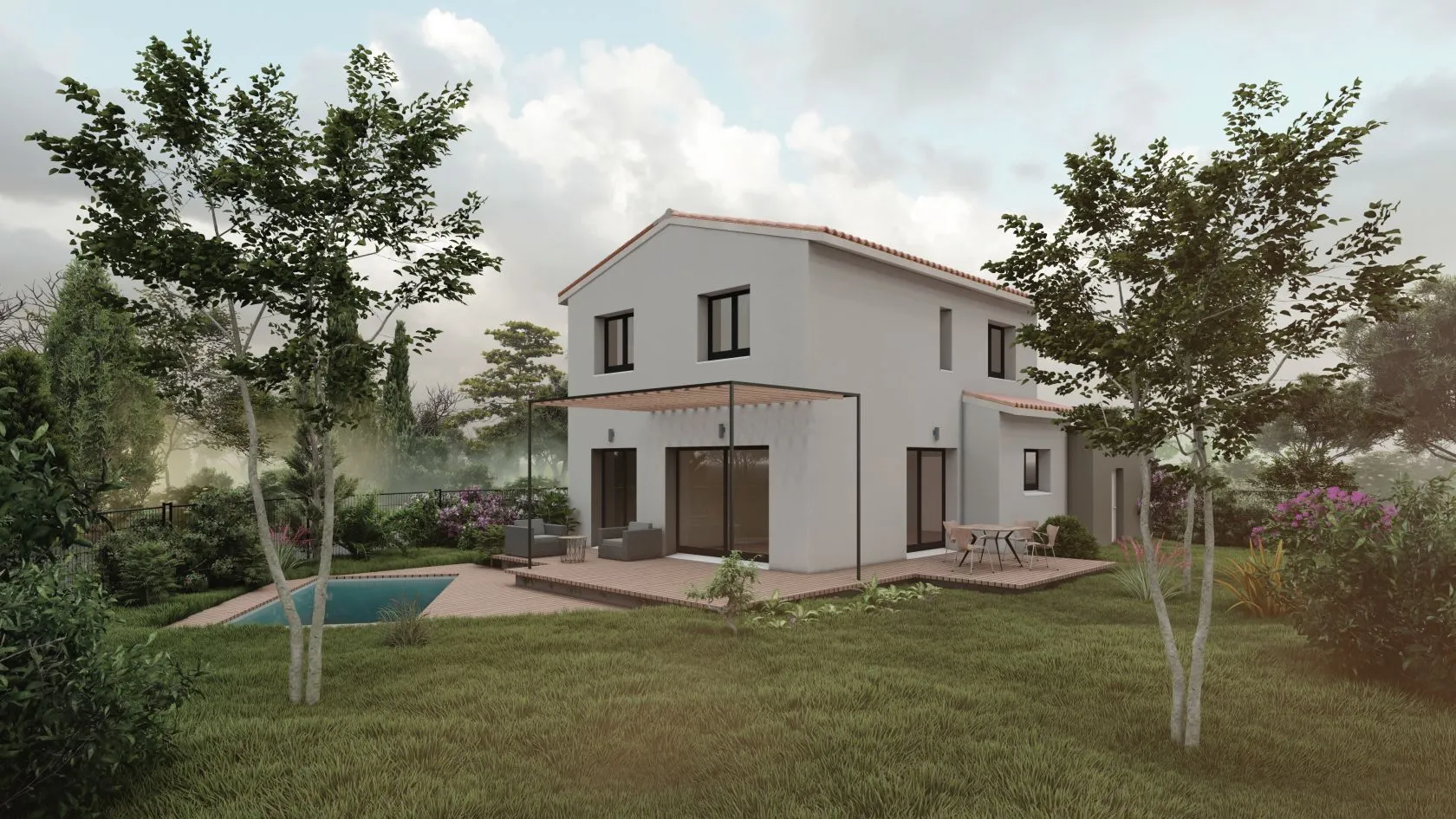 Maison neuve 92 m² à Ferrières-les-Verreries (34190)