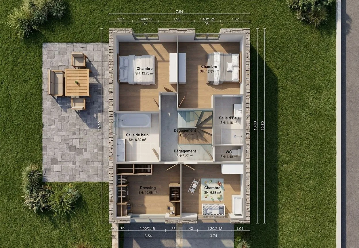 Maison neuve 125 m² à Villeparisis (77270)