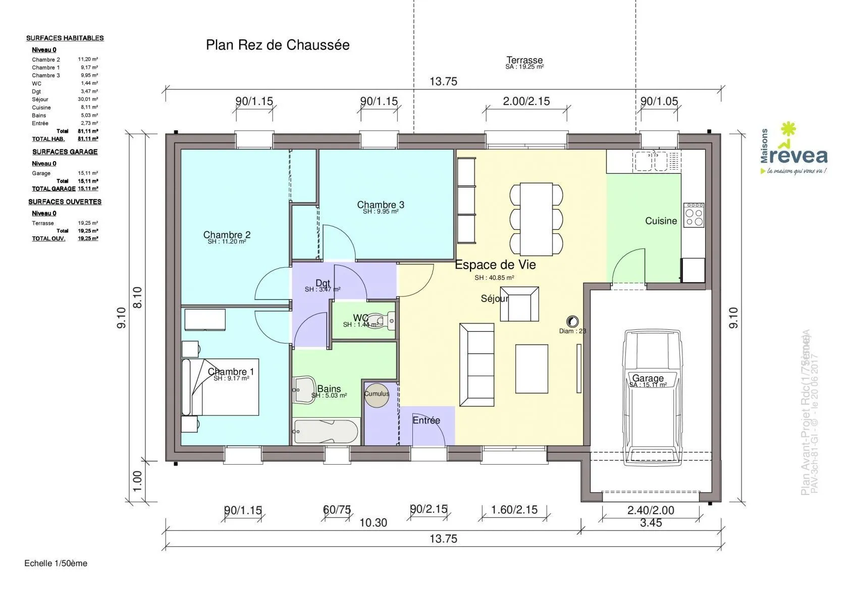 Maison neuve 81 m² à Geneston (44140)