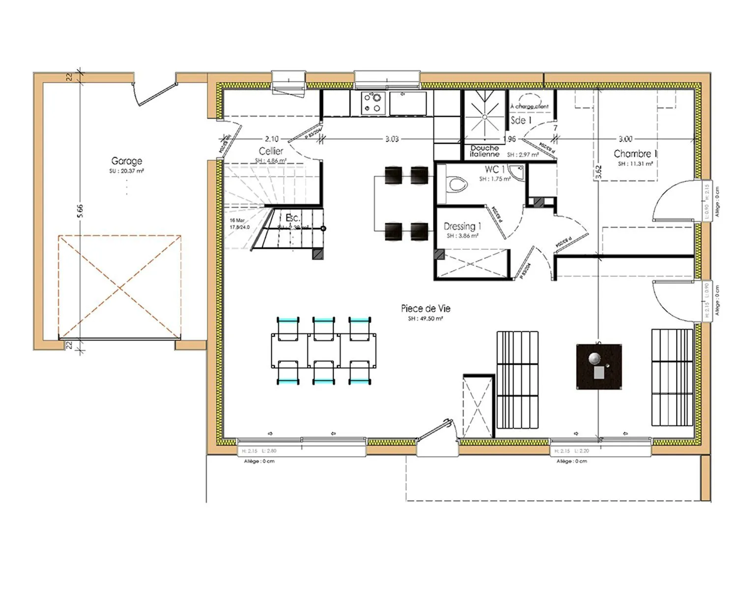 Maison neuve 120 m² à Pénestin (56760)