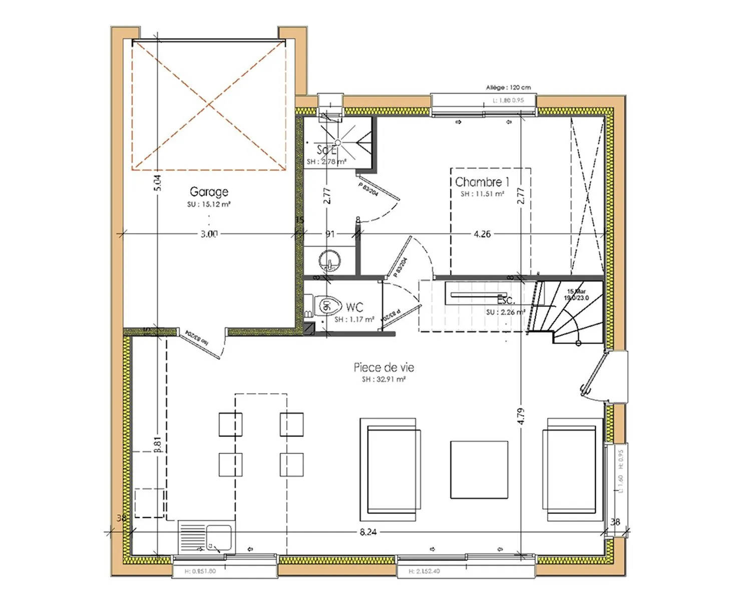 Maison neuve 91 m² à Plouharnel (56340)