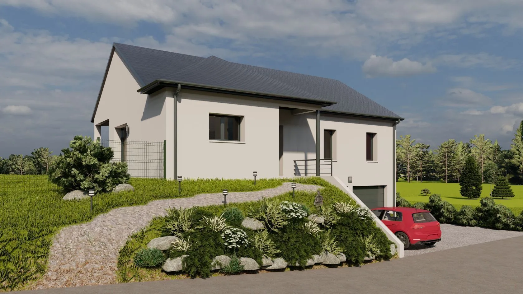 Maison neuve 98 m² à Pruines (12320)