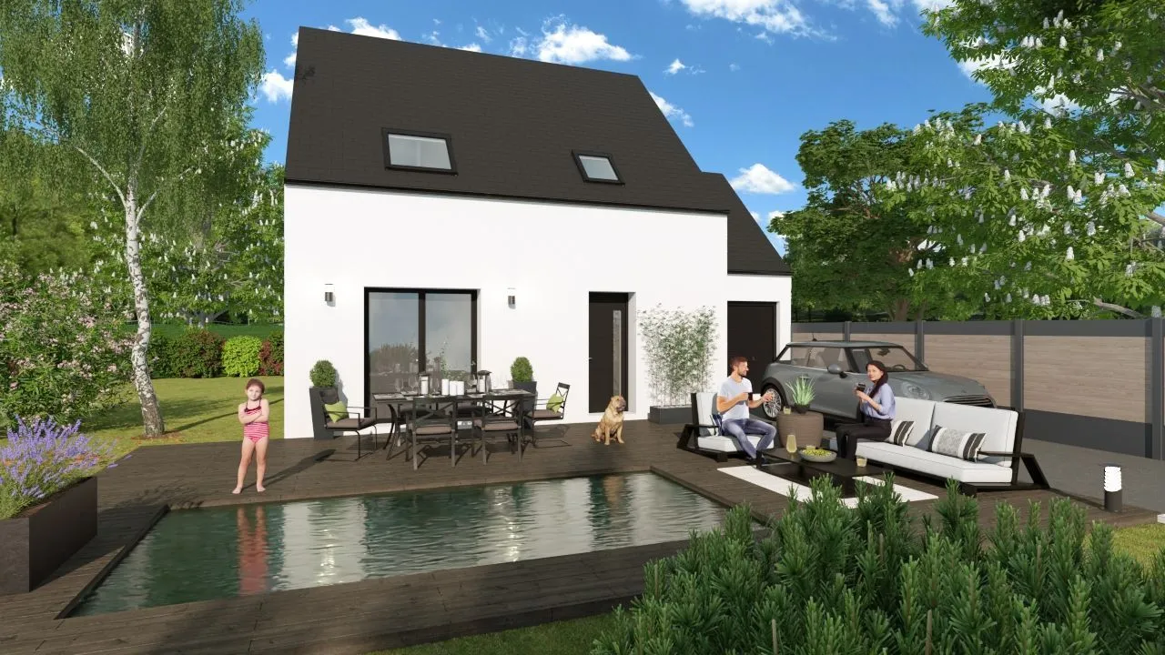 Maison neuve 80 m² à Saint-Marcel (56140)