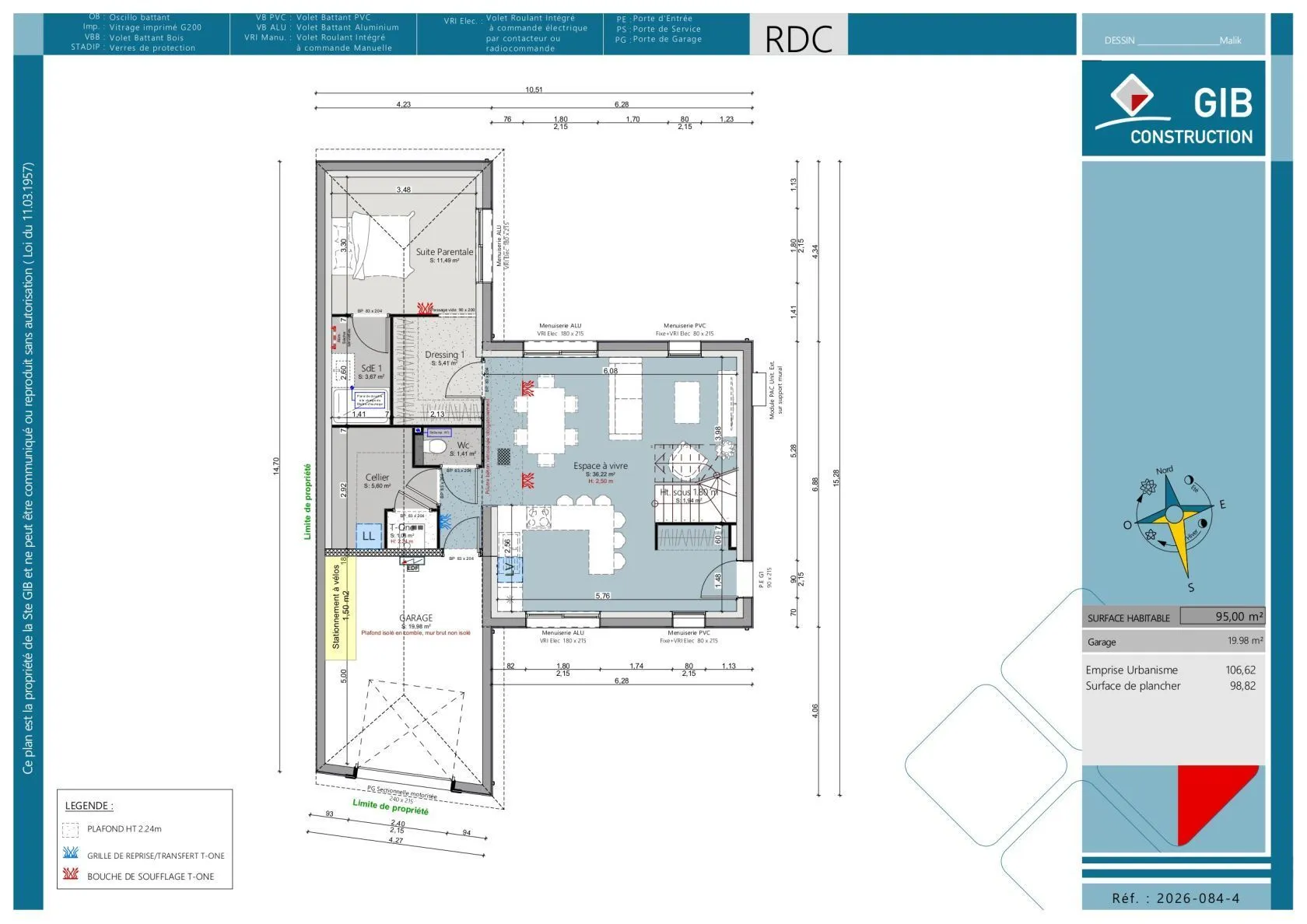 Maison neuve 95 m² à Bordeaux (33000)