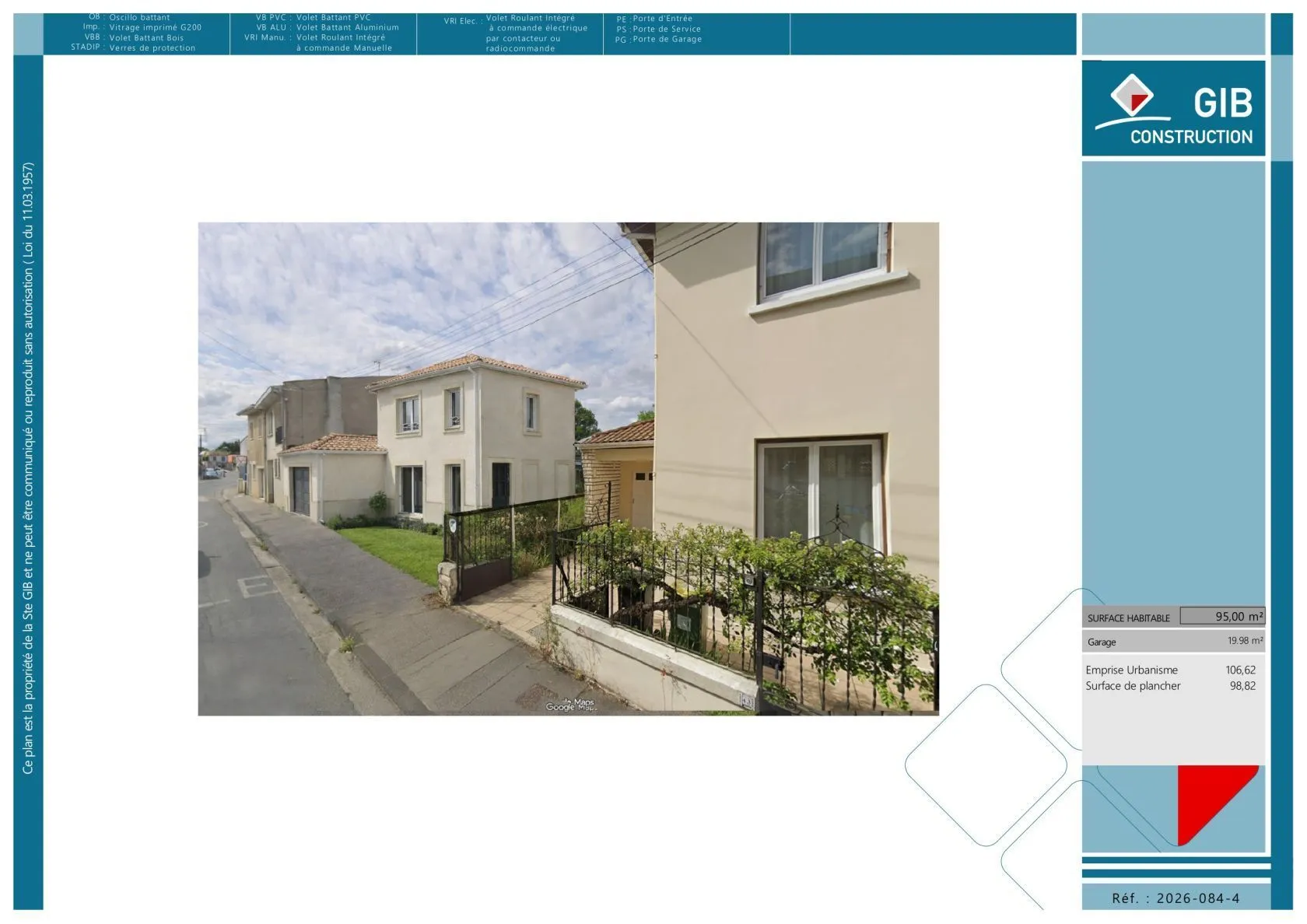 Maison neuve 95 m² à Bordeaux (33000)