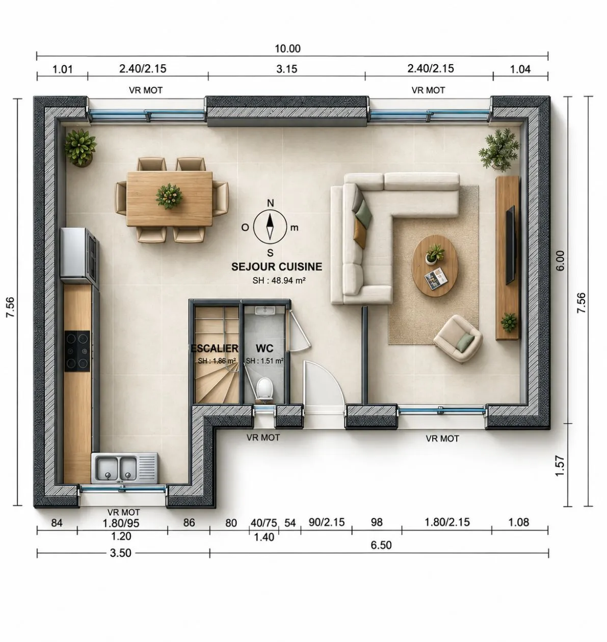 Maison neuve 100 m² à Maurecourt (78780)