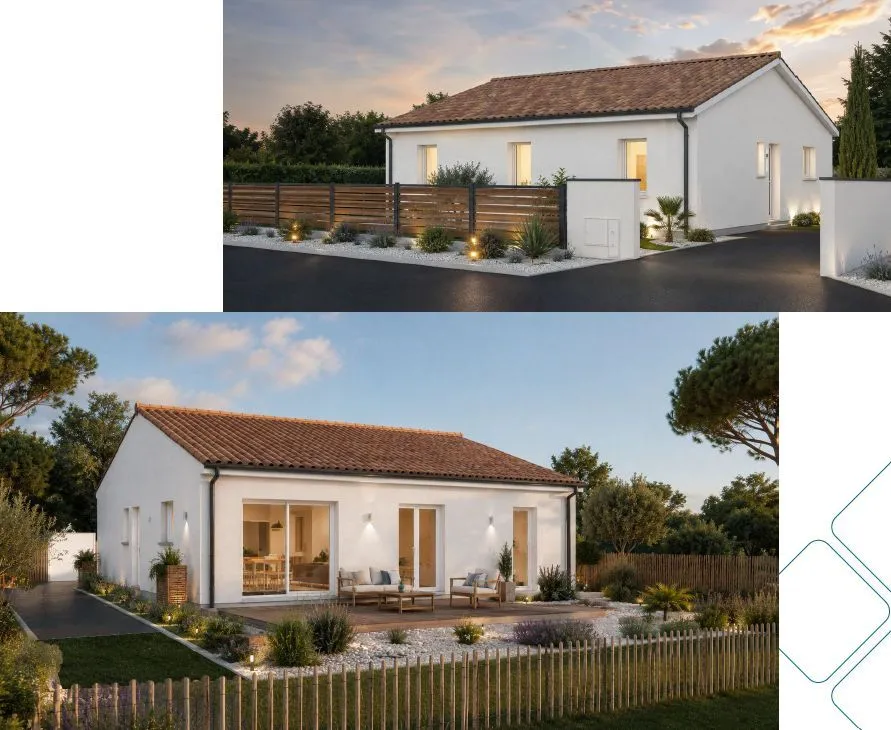 Carré - 101m² - 4 chambres — modèle de maison