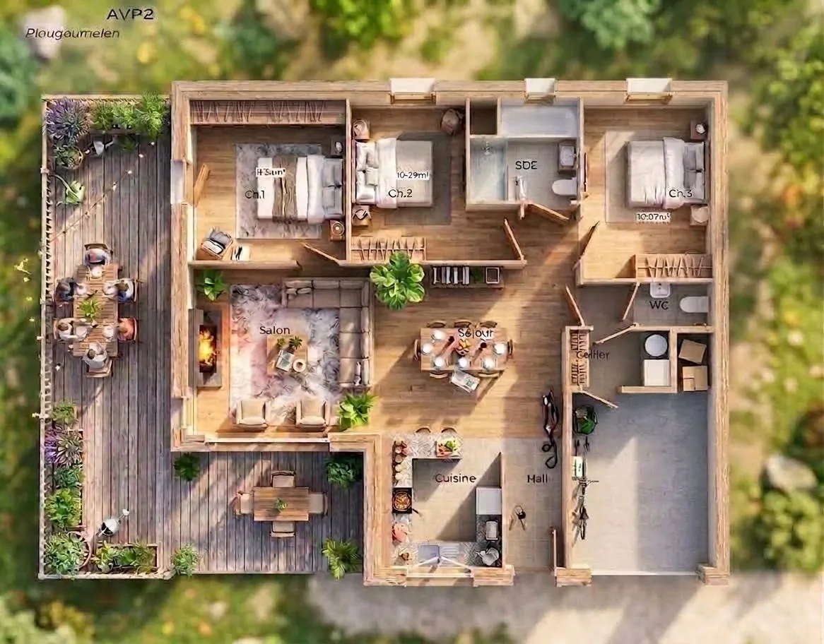 Terrain à bâtir 347 m² à Plougoumelen (56400)