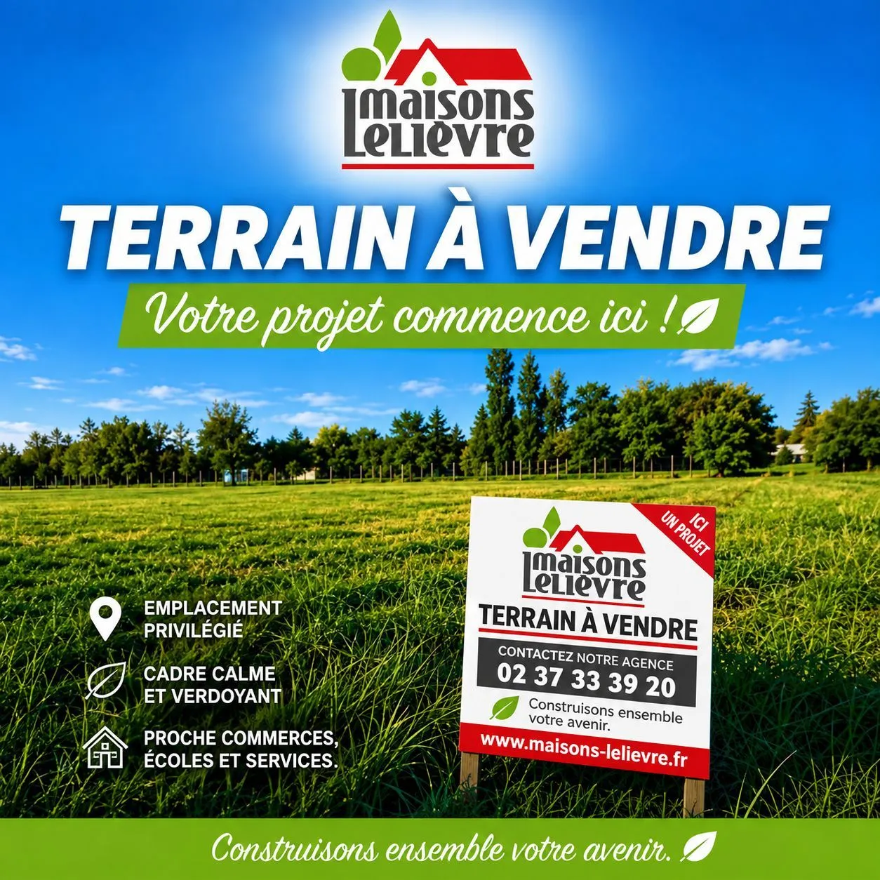 Terrain à bâtir 614 m² à Aunay-sous-Auneau (28700)