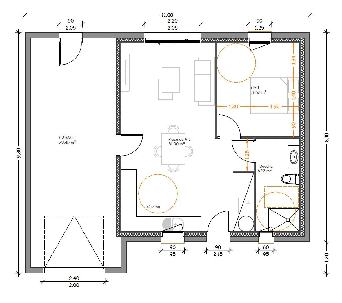 Maison neuve 50 m² à Saint-Benoist-sur-Mer (85540)